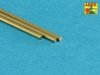 Aber BR12 Brass round rods Ø 1,2mm length 250mm x 3 pcs.